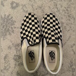 Women’s Vans slip on checkered black and white 7.5 womens